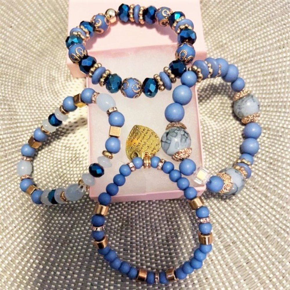 Beaded Stackable Bracelet Set | Hand Assembled - image 2